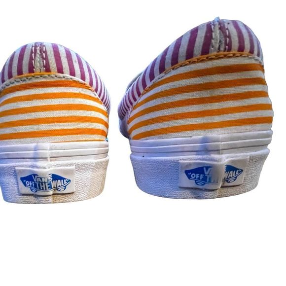 BARELY WORN EUC Vans Slip On Colorblock Stripe S : 8.5 (womens) - Picture 4 of 8